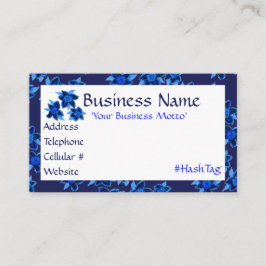 Desconto Marinho  Blue Flowed Designer Cartão de visita