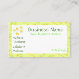 Desconto Pequeno Cartão de visita amarelo florado