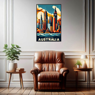 Descubra a Poster Viagens vintage de da Austrália