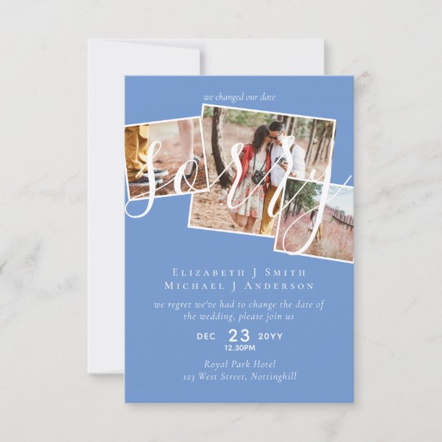 DESCULPE! Adiamento de Casamento Mudança de Data F (Frente)