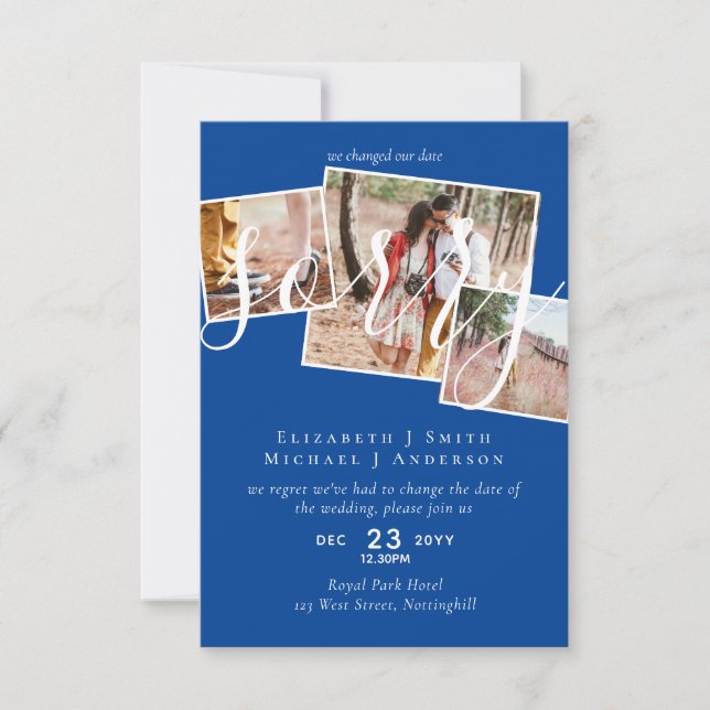 DESCULPE! Adiamento de Casamento Mudança de Data F (Frente)