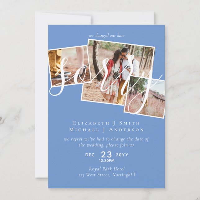 DESCULPE! Adiamento de Casamento Mudança de Data F (Frente)