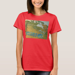 Desculpe, canadense, T-shirt vermelha