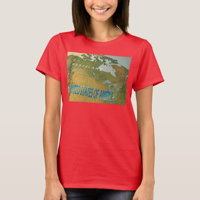 Desculpe, canadense, T-shirt vermelha (Frente)