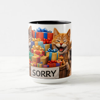 Desculpe, caneca de café de gato gengibre presente