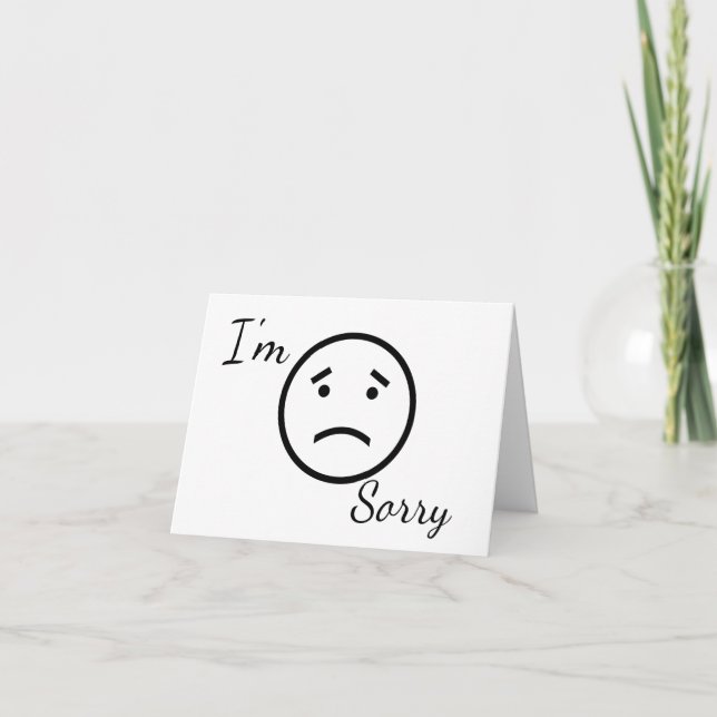 Desculpe... Cartão de aniversário (Frente)