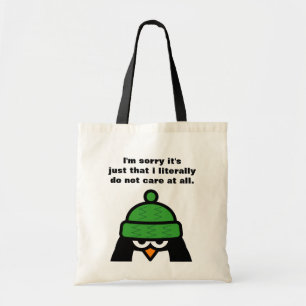 Desculpe, é só que ... bolsa tote de pinguim