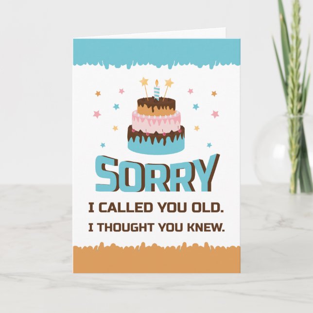 Desculpe Eu Liguei Para Você Velho Cartão de Anive (Frente)