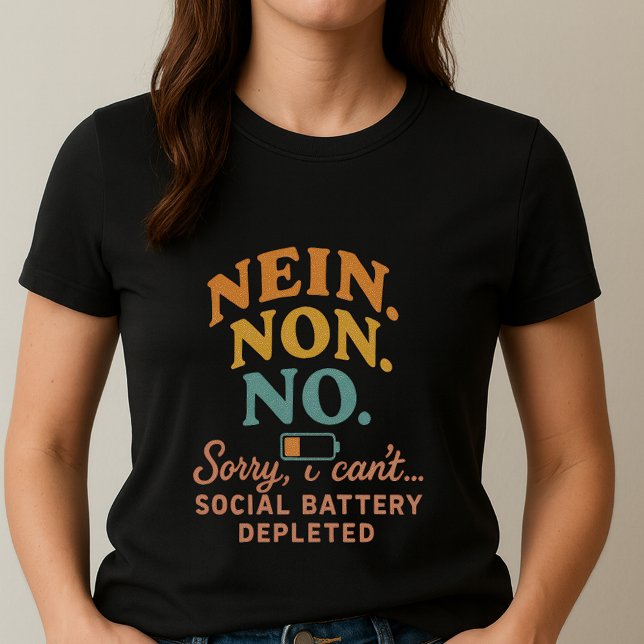Desculpe, Não Posso Camiseta de Introvertido Engra (Criador carregado)
