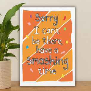 Desculpe, não posso estar lá com arrependimentos