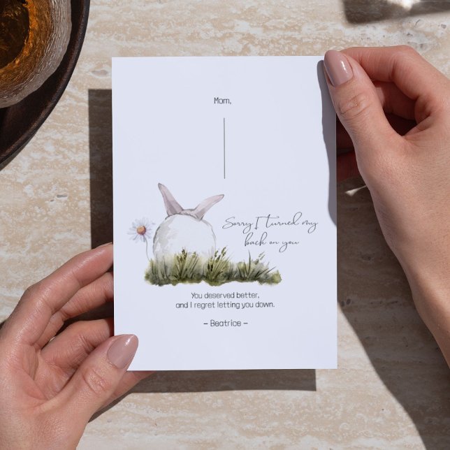 Desculpe Por Ter Virado Meu Cartão De Desculpas Pa (An adorable card to tell someone you really care about that you are sorry.)