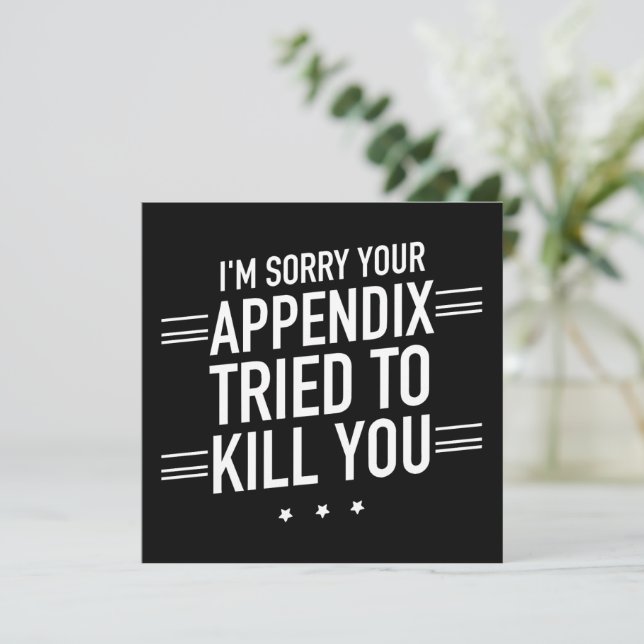 Desculpe, seu apêndice tentou lhe dar Matar de ape (Em pé/Frente)