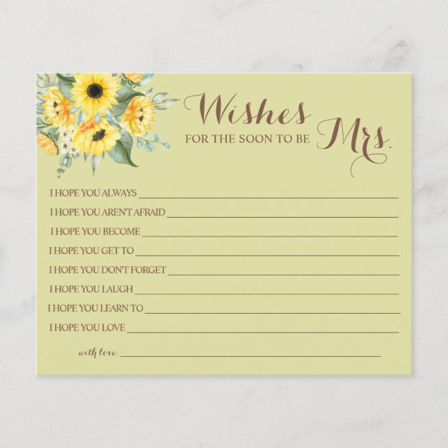 Deseja que em breve seja o cartão da Sra. Chá de p (Frente)