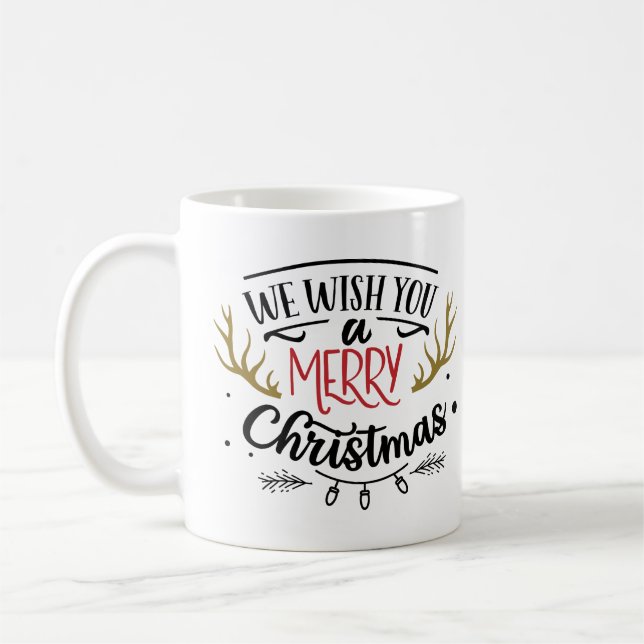 Desejamos a você uma feliz caneca de café de Natal (Esquerda)