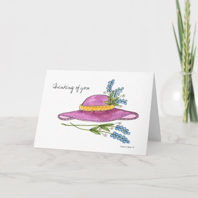 Desejamos que você estivesse aqui Cartão de Chapéu (Frente)