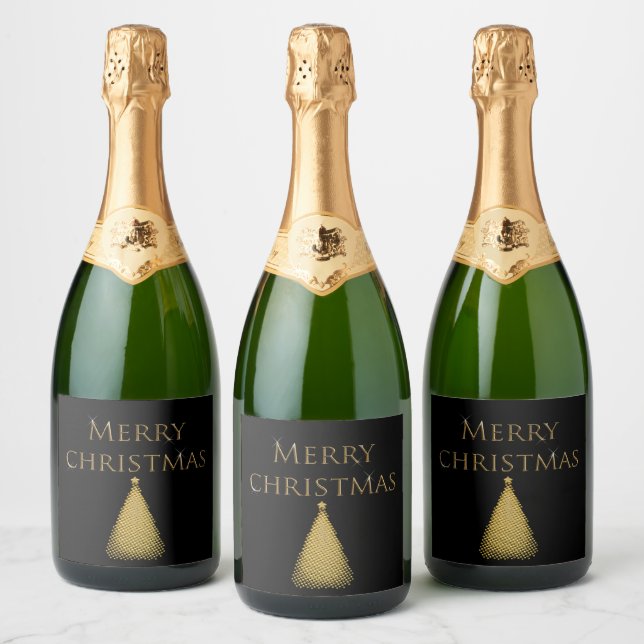Desejamos um ano novo feliz e bem-sucedido vinho e (Garrafas)