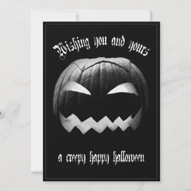 Desejando a você e aos seus um feliz Halloween ass (Frente)