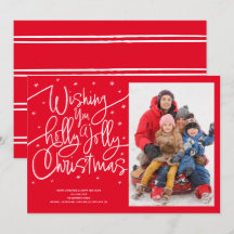 Desejando a você um cartão de Natal Holly Jolly