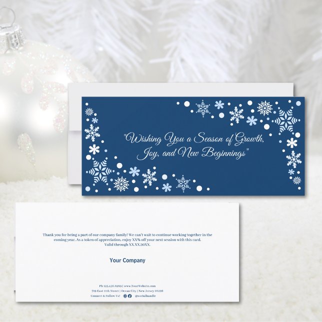 Desejando-lhe uma temporada de crescimento, Joy Bl (Wishing You a Season of Growth, Joy Blue Flat Card)