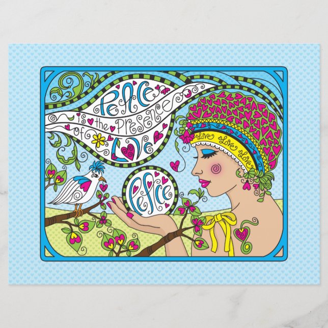 Desejando Paz_Plana Folha de Papel de 11" x 8,5" (Frente)