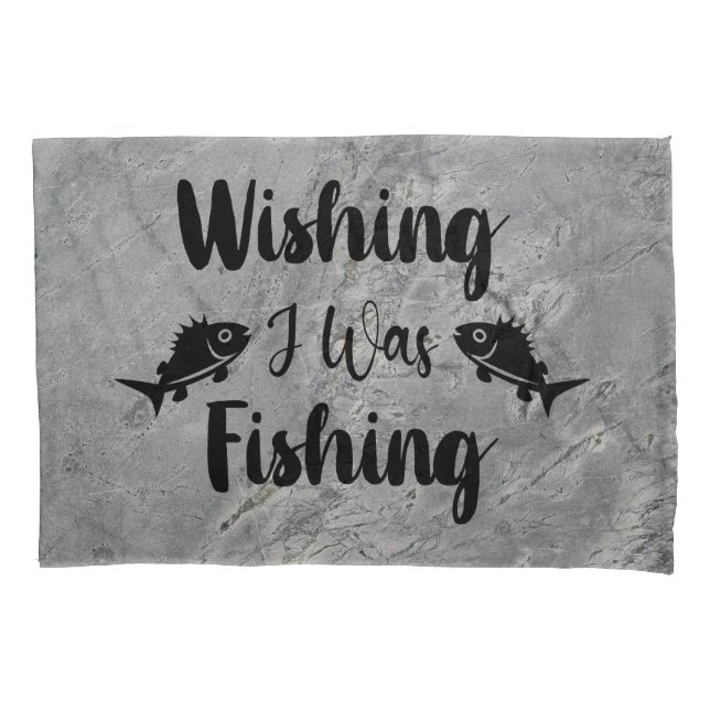 Desejando que eu estivesse pescando citação engraç (Frente)