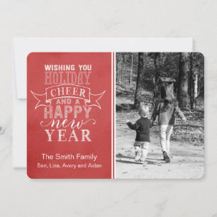 Desejando Seu Feliz Natal   Cartão de Água Vermelh