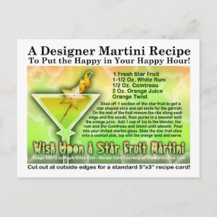 Deseje Com Um Cartão Postal De Receita Martini De 
