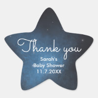 Deseje um obrigado estrelado, seus adesivos