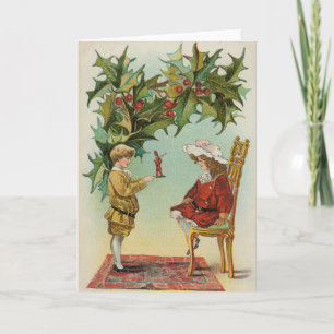 Desejo a você um Feliz Natal - cartão postal antig