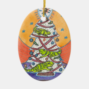 Desejo da iguana você um ornamento do Feliz Natal