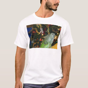 Desejo da iguana você um t-shirt do Feliz Natal