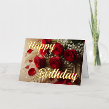 Desejo de aniversário elegante rosa vermelho perso