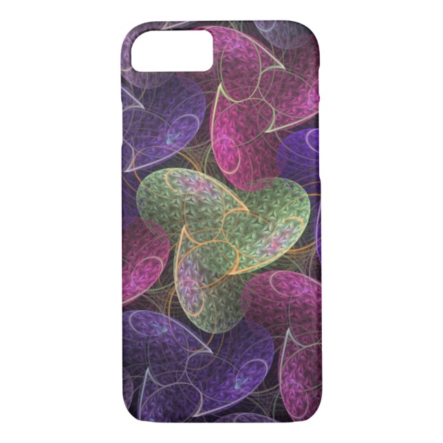 Desejo Infinito do Padrão Abstrato Roxo (Verso)