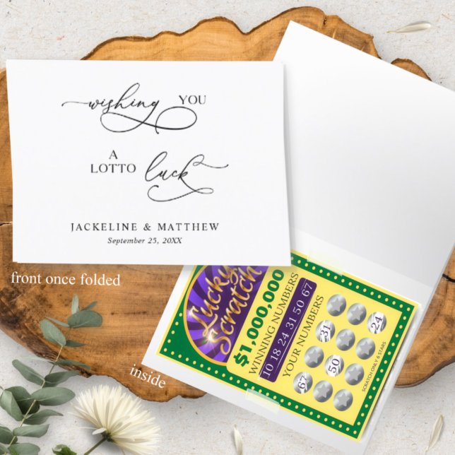 Desejo-Lhe Uma Placa Lotto Luck Favorece A Loteria (Criador carregado)