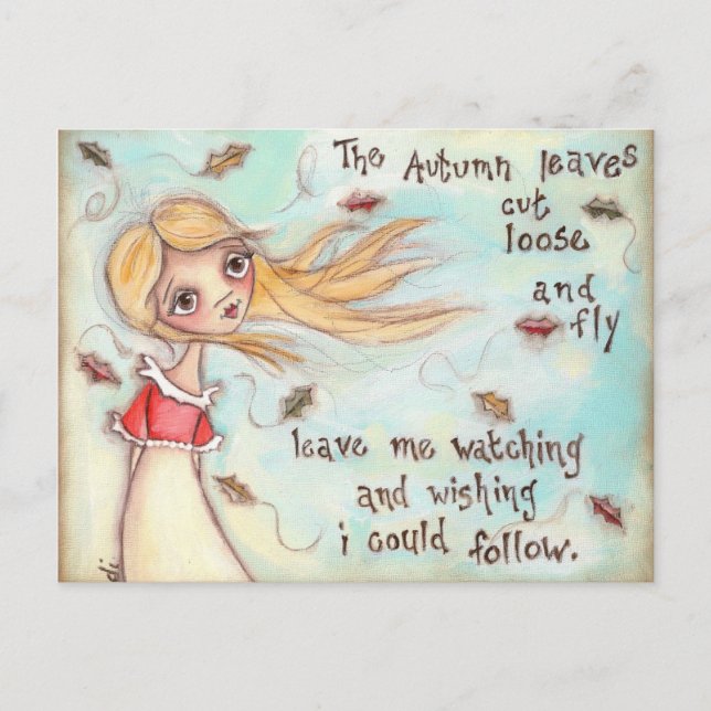 Desejo que eu pudesse acompanhar - Cartão de Posto (Frente)