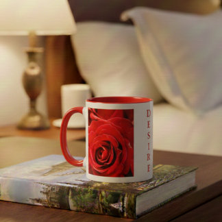 Desejo Rosas Vermelhas Caneca de Duas Cores 325ml 