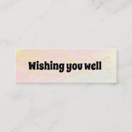 Desejo-te bem/Seja bem rápido Mini Cartão de visit