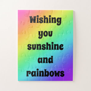 Desejo-Te Sunshine Rainbow Quebra-cabeça