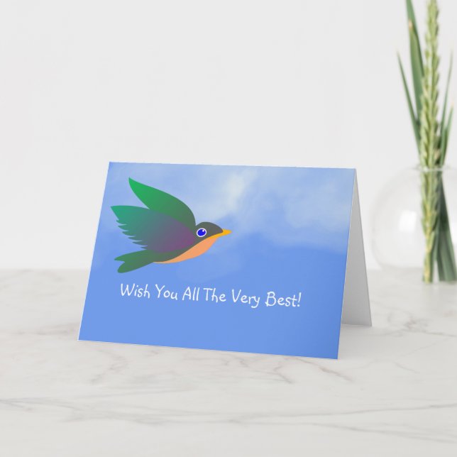 Desejo-vos o melhor cartão de boas-vindas (Frente)