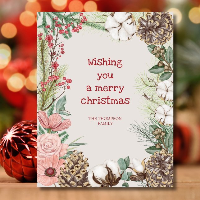 Desejo-vos uma feliz planta de natal Boho (Criador carregado)