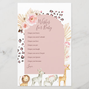 Desejos de Animais Selvagens Boho Rosa para Bebê