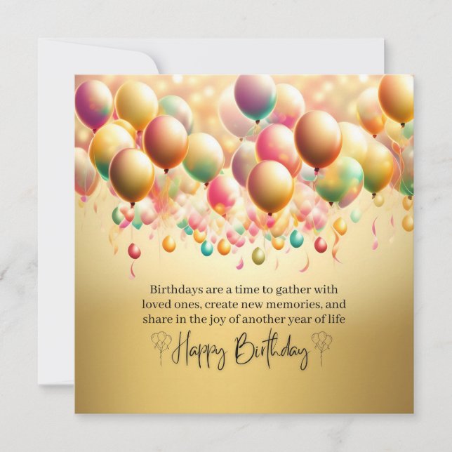 Desejos de Aniversário Radiantes (Frente)