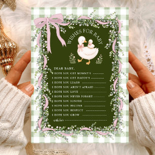 Desejos de Bebê Silly Goose Verde Sage para Jogo d