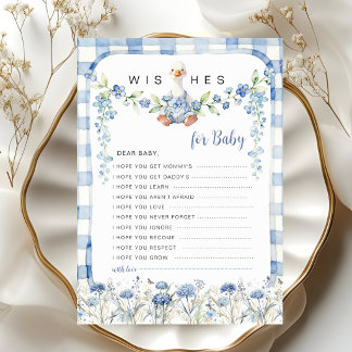 Desejos de Bebê Xadrez Floral Azul Caprichoso