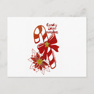 Desejos de Bengala de Natal Cartão postal