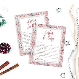 Desejos de Chuvada de Bebê com Flocos de Neve Rosa