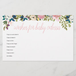 Desejos de Chuvinha de Bebê Floral Boho Chic