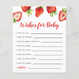 Desejos de Morango para Cartão de Bebê