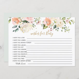 Desejos Florais para Convite para Jogo de Chás de 