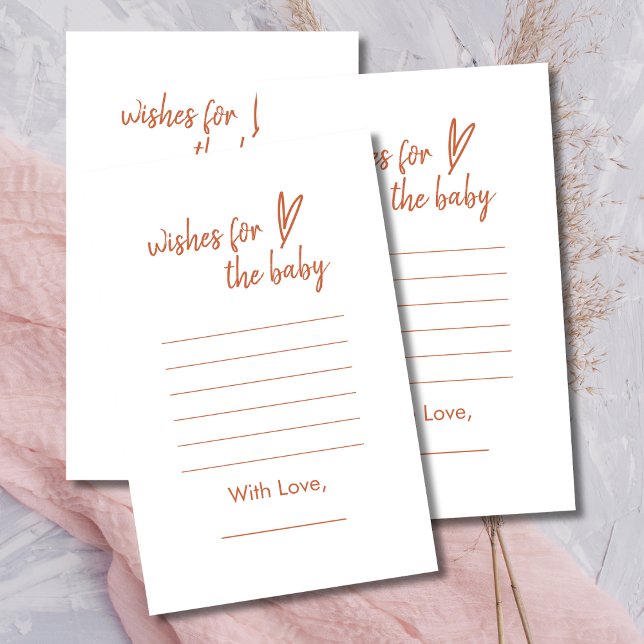 Desejos Para Bebê Boho Moderno Terracotta (Criador carregado)